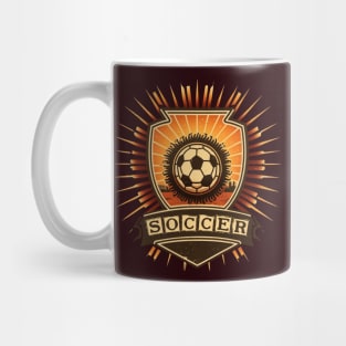 Vintage Soccer Sun Graphic for Men Women Teen Boys Girl Mug